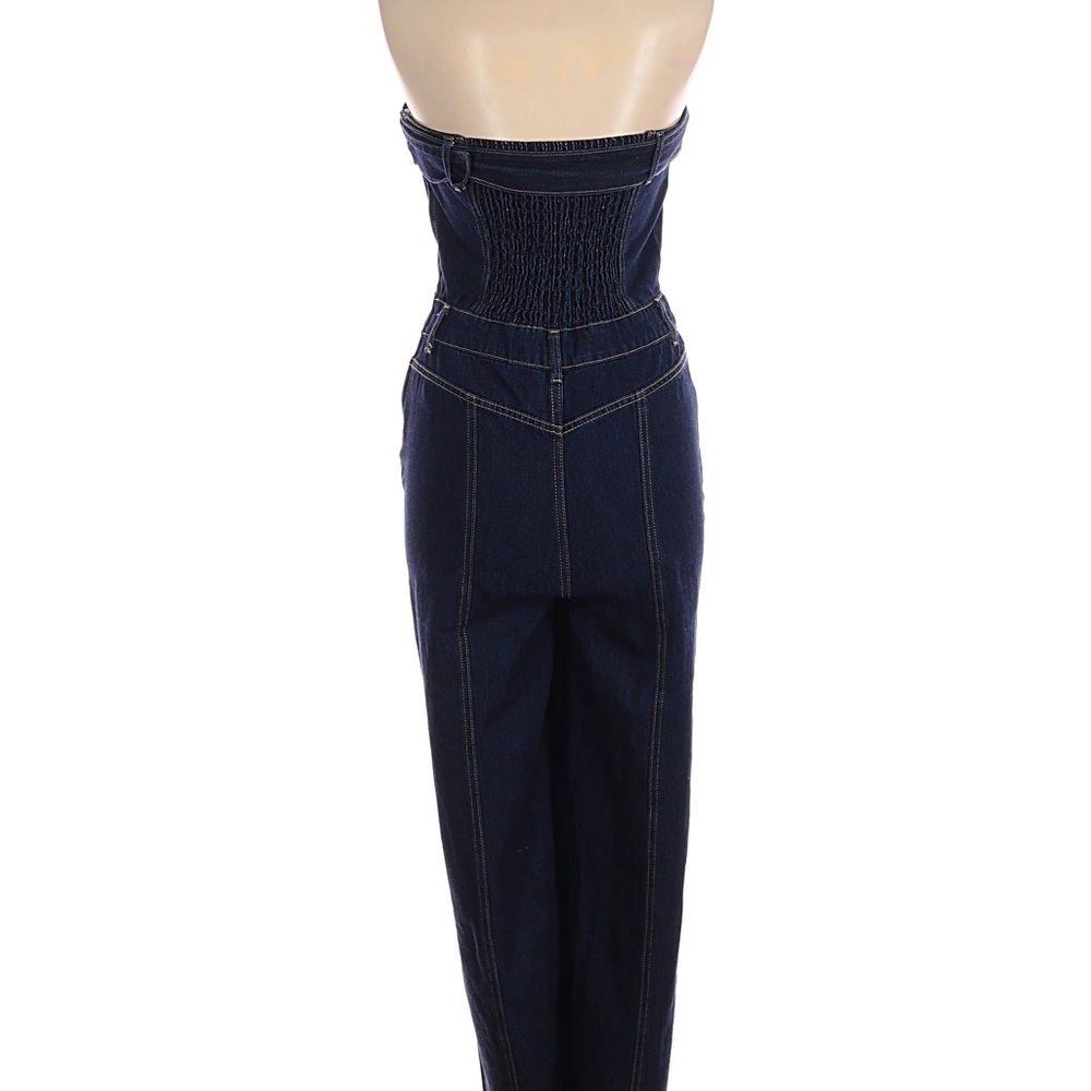 NWT Forever 21 Dark Blue Strapless Denim Jumpsuit - Picture 2 of 13